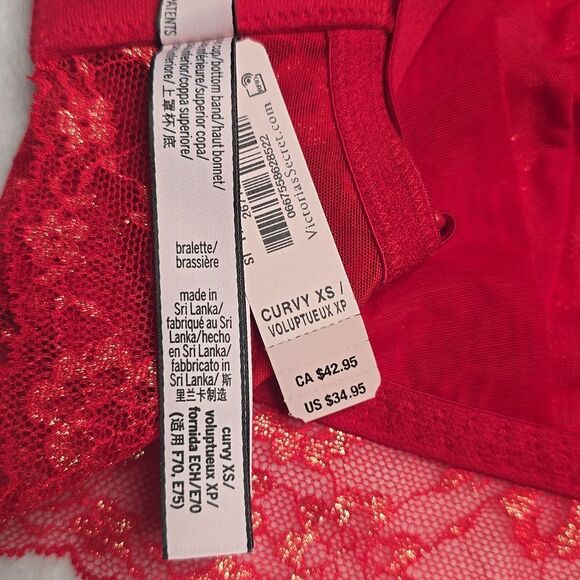 1255 Victoria's Secret Daisy Lace Curvy Bralette Sz XS Curvy - Picture 4 of 6